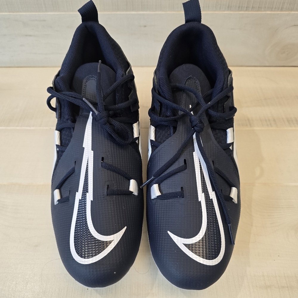 {11} Nike Men's Alpha Menace Pro 3 Football Cleats Navy Blue White
